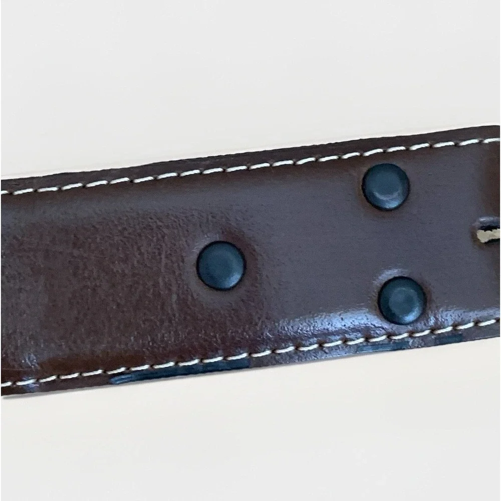 Nocona‎ Western Cowboy Aztec Ribbon Leather BELT 42